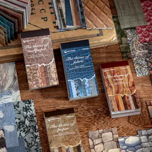 200 sheets/set, retro stickers, paper theme, washi paper, light paper material, can decorate photo albums, notebooks, calendars.