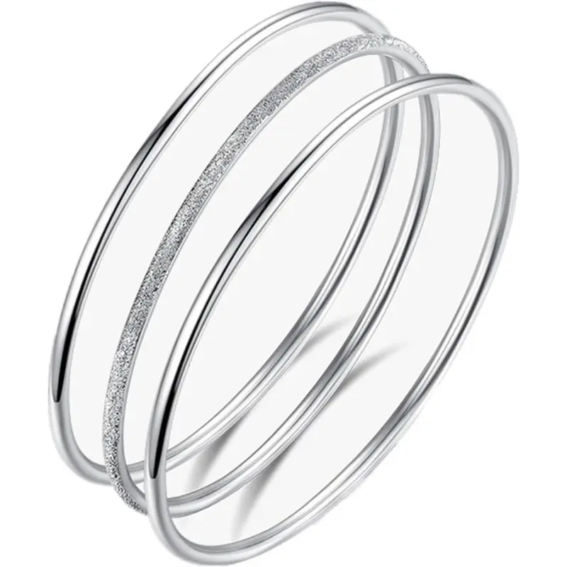 Women's Solid Silver-Plated Minimalist Cuff Bangle - Plain Color Bracelet, Adjustable Open Cuff, Adjustable Fit, Smooth Finish, Everyday Wear Costume Jewelry Gift for Mom, Bracelets, Valentines Day, Dimensions, Daily, 2.5 Inches, Beads, Birthday, Elegant
