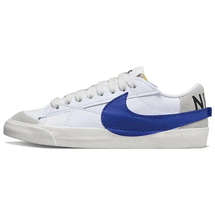 Nike Blazer Low 77 Jumbo White Old Royal Skate Shoes Men's DQ8768-100