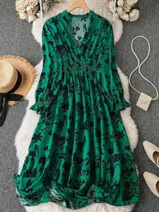 Plus Size Women's Elegant Bodycon Dress, Comfortable Slim Fit Waist-Curling Long Sleeve Party Dress, Stylish Fashion Clothing