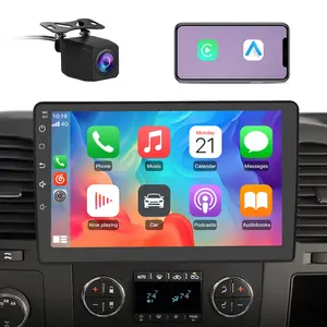 Car Stereo for Chevy Silverado 2007-2013 touch screen has Android Auto Wireless Carplay, Bluetooth WIFI supports GPS Navigation