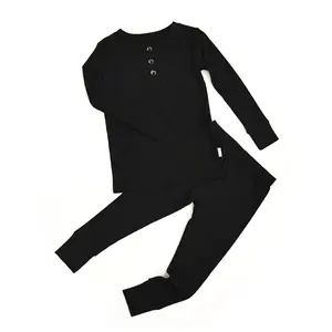 Onyx Ribbed TWO PIECE Bamboo Toddler Set Ultra Soft Breathable Comfortable Fit for Toddlers 24M to 14/16 Sizes