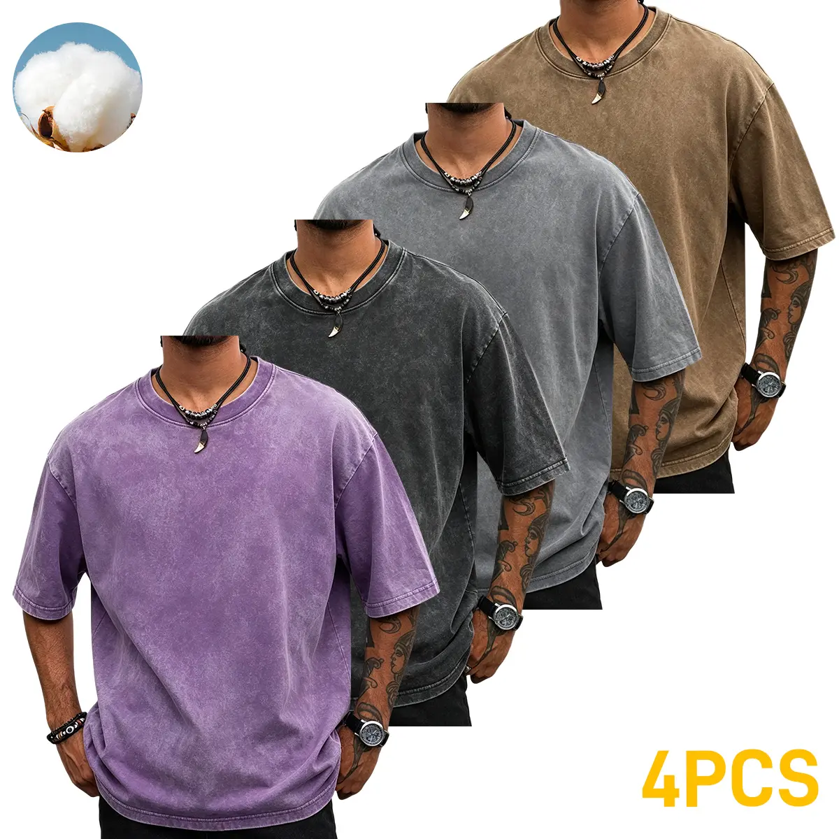 Purple + Black + Iron Gray + Khaki