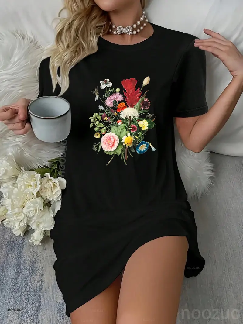 shirt dress festival Western T-Shirt Dress: Boho Cowboy Festival Outfit M main image 0