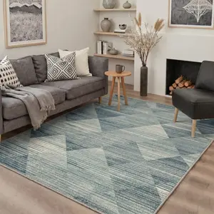 【Deals For You Days】GENIMO Rug – Pet Friendly, Non-Slip, Soft, Machine Washable Floor Carpet, Area Rug Perfect for Living Room, Bedroom, Kitchen, Hallway, Stylish Home Interior ,ARP3217-TEAL MARBLE