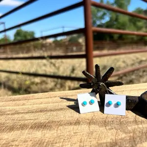 Native Linda Yazzie Turquoise Studs