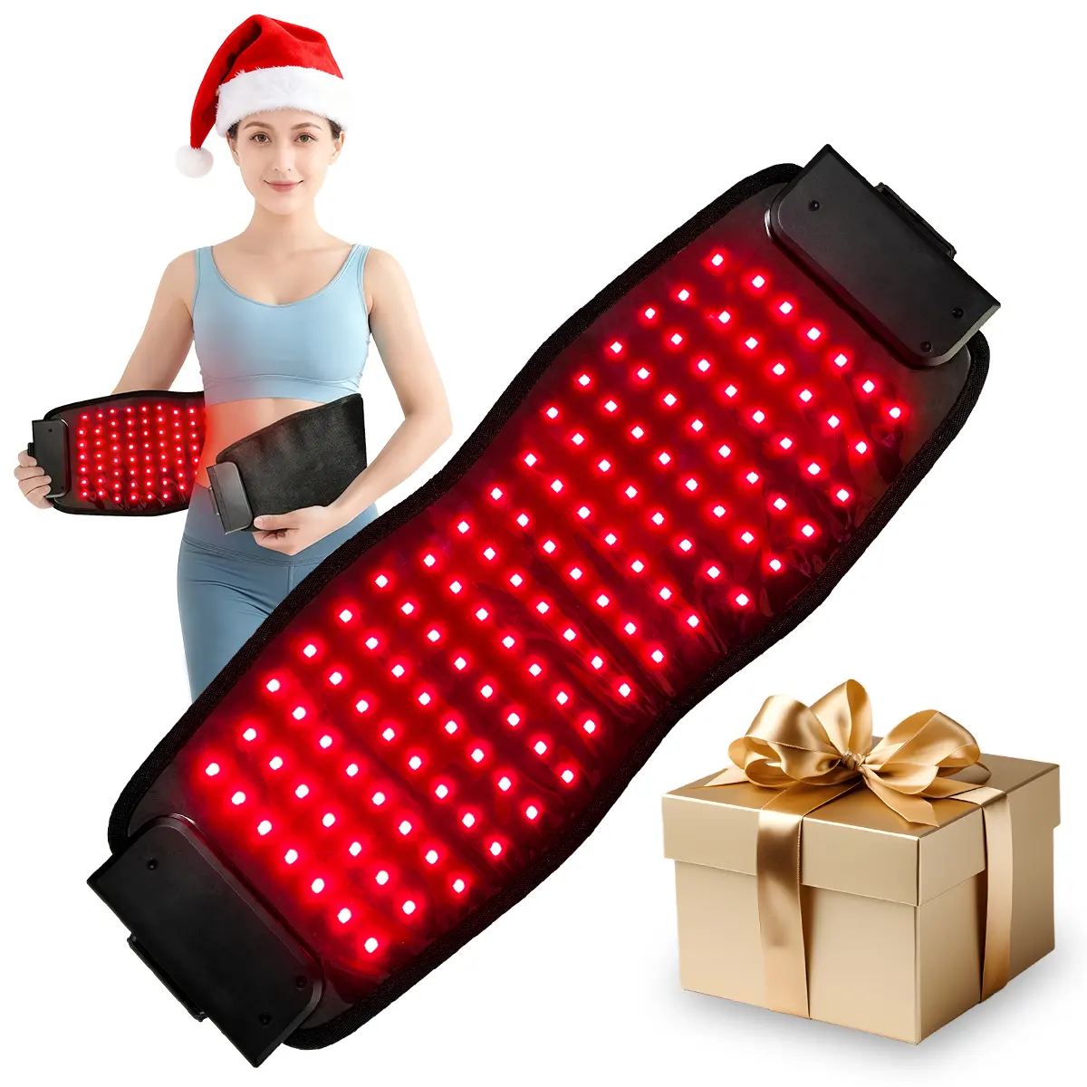 AYYHG Phototherapy Waist Belt - Portable Wrap-Around Recycled Relief Massage Device, Red Light Therapy for Pain Relief, Remote-Controlled Timer Function, Relief Massage Devices