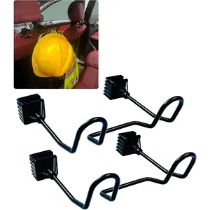 2 PCS Hard Hat Holder for Truck Seat - Work Truck Accessories for Hard Hat & Safety Vest,Car Back Seat Headrest Hooks for Men (Two Hooks)