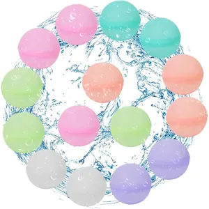 Set of 4 reusable silicone balls, perfect for the pool and summer outdoor activities. These soft balls can be separated and used as water projectiles