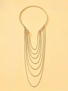 Annual Treasure Hair Accessory, Multi-Layer Rhinestone Tassel Hair Chain, Perfect for Weddings and Vacation Photoshoots