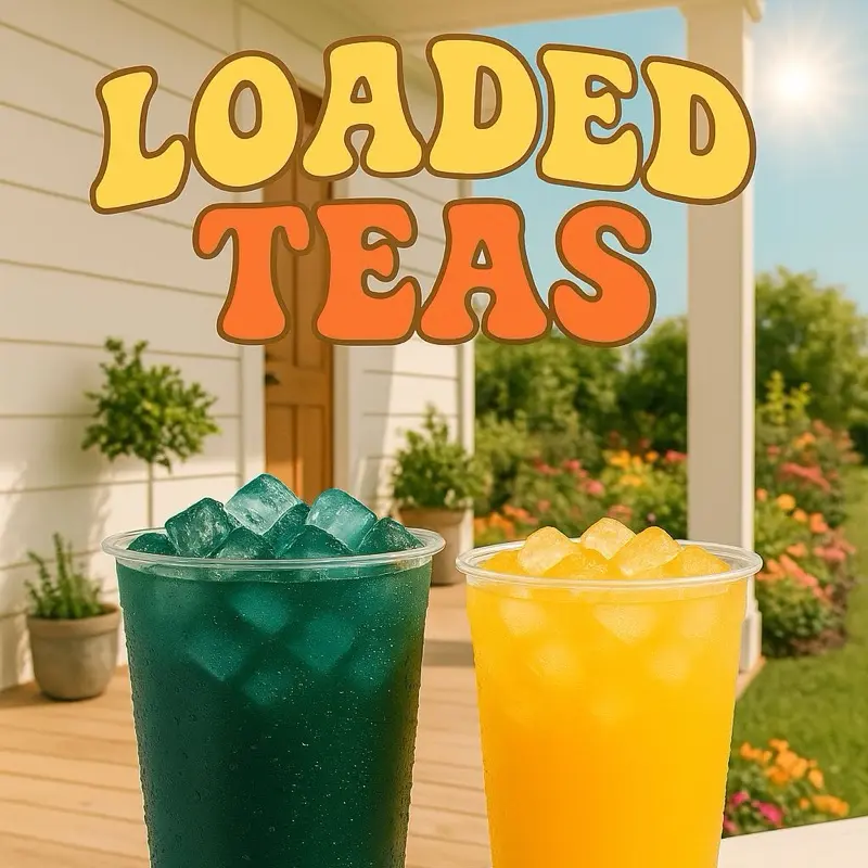 Loaded Teas - 55 Flavors Caffeinated Beverage Mix - Sugar-Free & Gluten-Free Energy Powder Drink - 32oz Smoothie Mix - Made in USA - 24 Months Shelf Life 0