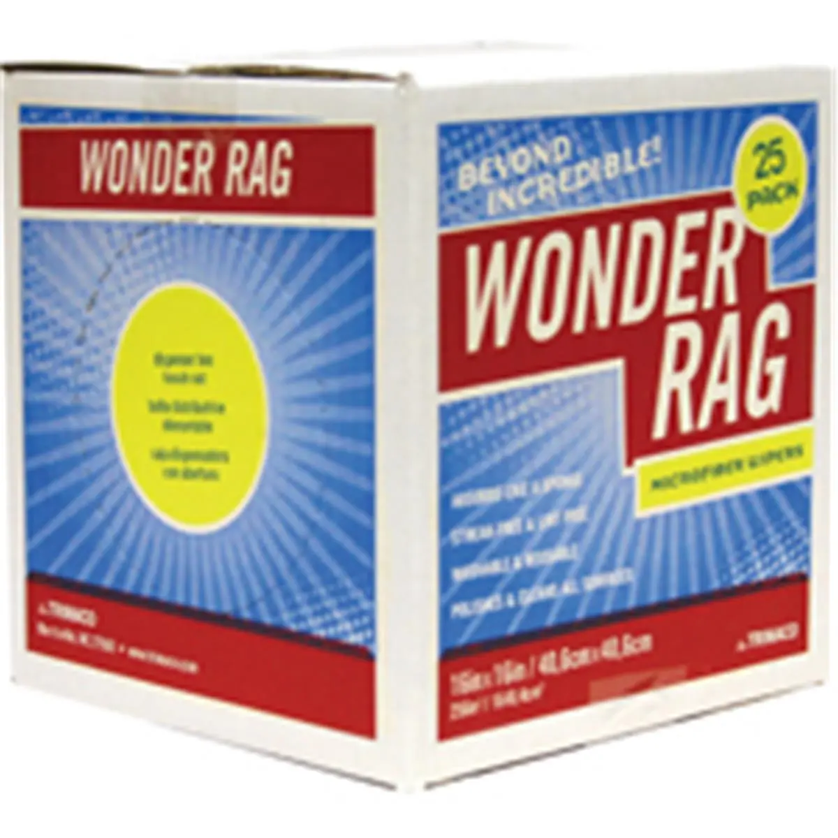 212 MAIN Microfiber Wonder Rag - 16x16 in Reusable Microfiber Cloth, Soft, Super Absorbent, Easily Washable for Household Surface Cleaning Needs