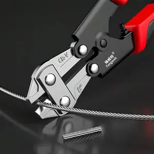 Folding Mini Bolt Cutter, Wire Breaker Scissors, Steel Bar Cutting Pliers, Small Screw Cutter Tool for Wire, Steel Bar and Bolt Trimming