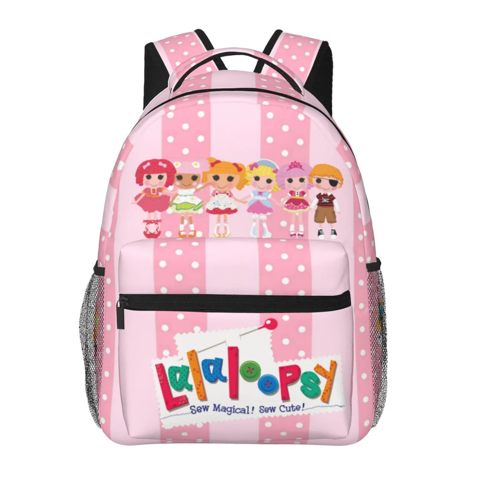 Lalaloopsy Back to School Backpack We're Lalaloopsy Netflix Cute Cartoon Print Bookbag for Little Girls MGA Lalaloopsy Lightweight Casual Daypack with Multiple Pockets for Kindergarten & Elementary
