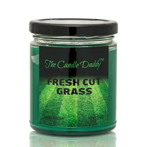 Fresh Cut Grass Scented Candle- 6 Ounce - 40 Hour Burn