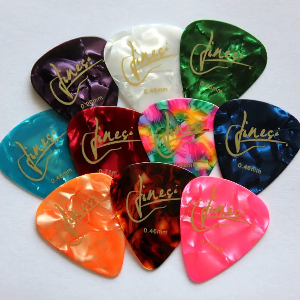 10Pcs   Celluloid Guitar Plectrums, Folk Acoustic Guitar, Electric Guitar, Bass & Ukulele Universal Instrument Accessories