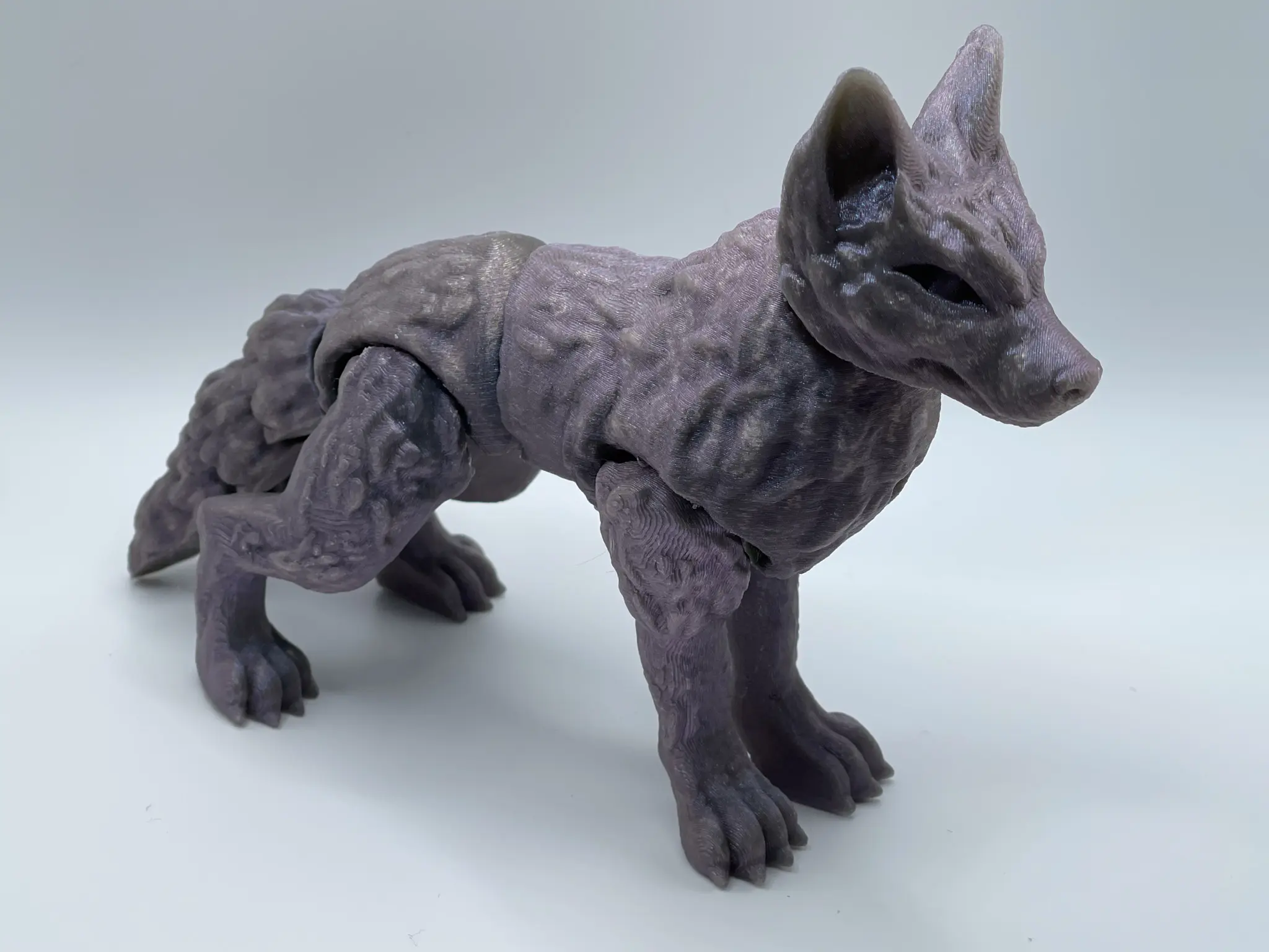 3D 6.5" Articulated Wolf Figurine
