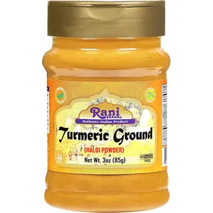 Rani Turmeric (Haldi) Root Powder Spice, (High Curcumin Content) 3oz (85g) PET Jar ~ All Natural | 100% Pure, Salt Free | Vegan | Gluten Friendly | NON-GMO | Kosher | Indian Origin
