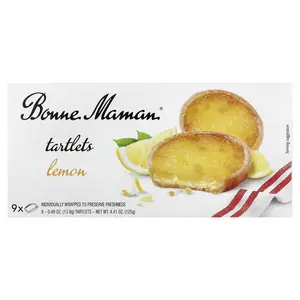 Bonne Maman Tartlets, Lemon, 9 Tartlets, 0.49 oz (13.9 g) Each