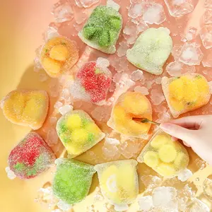 Fruity Lucky Bag Crush Ice Squishy Blind Box, Food Grade Silicone Mystery Box Cute Fruits Squeeze Toy, Premium Adult Stress Relief Jumbo Ice Sensory Fidget Surprise Toy