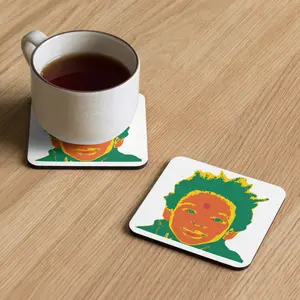 "K-WORLD"  Water Proof Cork-back Coaster for Coffee and Water, Tableware Cover