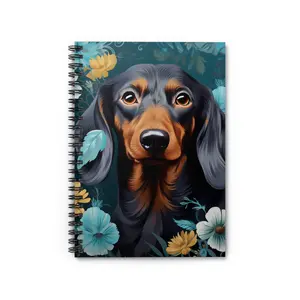 Dachshund Spiral Notebook - Ruled Line, Cute Dog Journal, Pet Lover Notepad, Lined Writing Pad, Animal Theme Diary