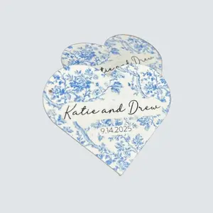 Custom Wedding Favor Seed Paper Hearts Gift for Guests from Bride and Groom Heart Shaped Plantable Party Favor Labels with Wildflower Seeds