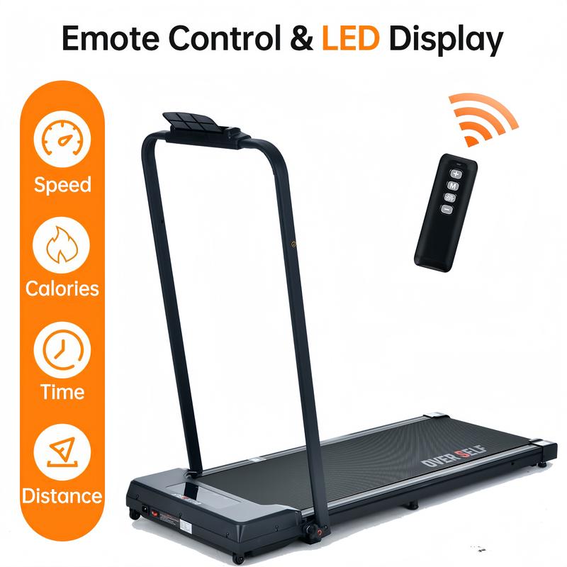 2 in 1 Walking pad Treadmill with Handlebars, Protect Carpet ,6.2 MPH, Portable, Foldable, Under Desk Design, Remote Control, Great treadmills for home and mini treadmill Spaces caminadora #TikTokShopBlackFriday