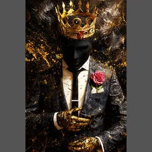 Golden Crown Mystery Poster,  Luxury Wall Art Elegant Office Decor Modern Room Print Gift Idea
