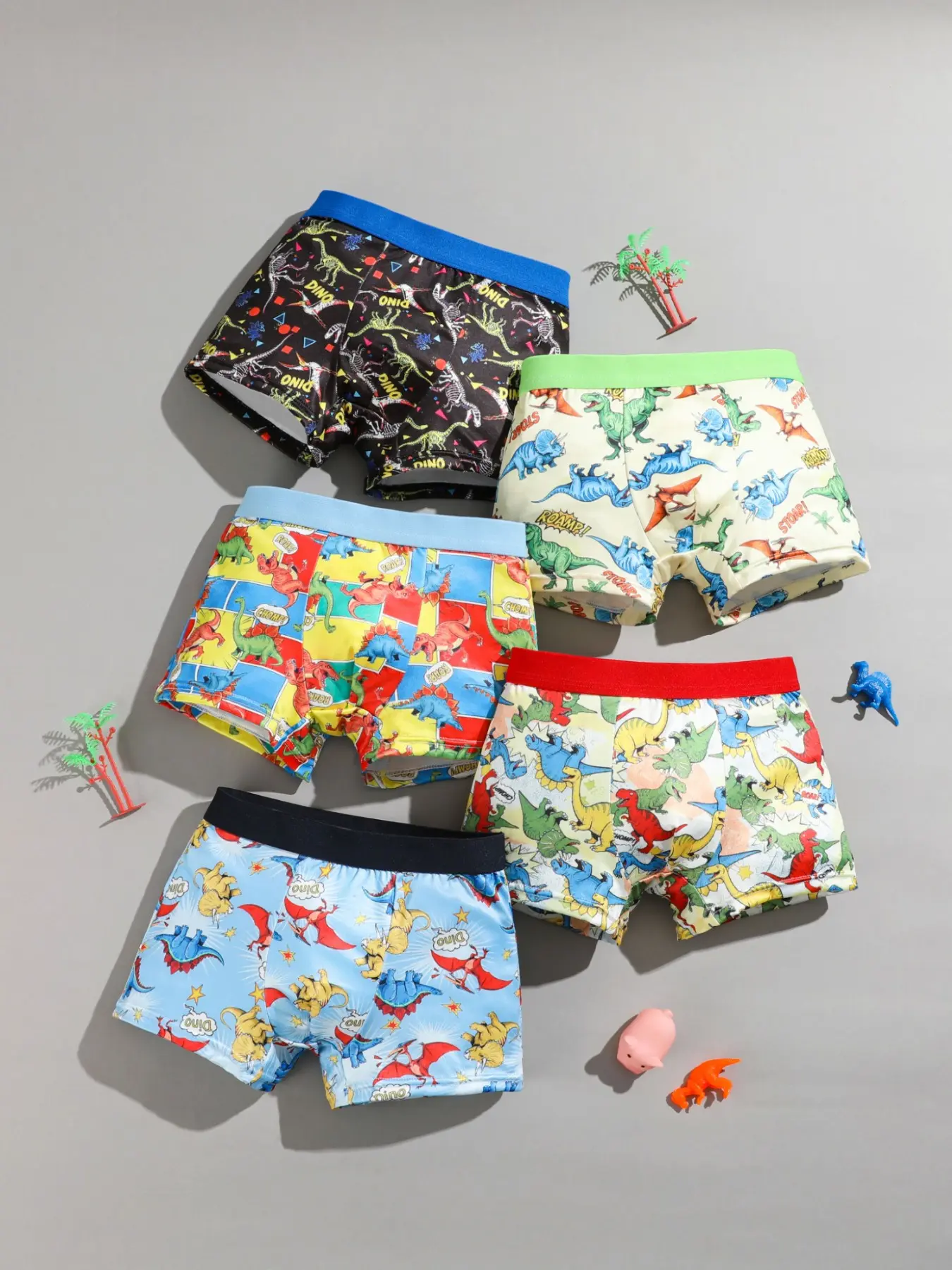 Comfortable Boys' Printed Underwear 5-Pack, Fashion Print, Soft Fabric, Perfect Fit, Ideal for Daily Wear, Boy Briefs Set