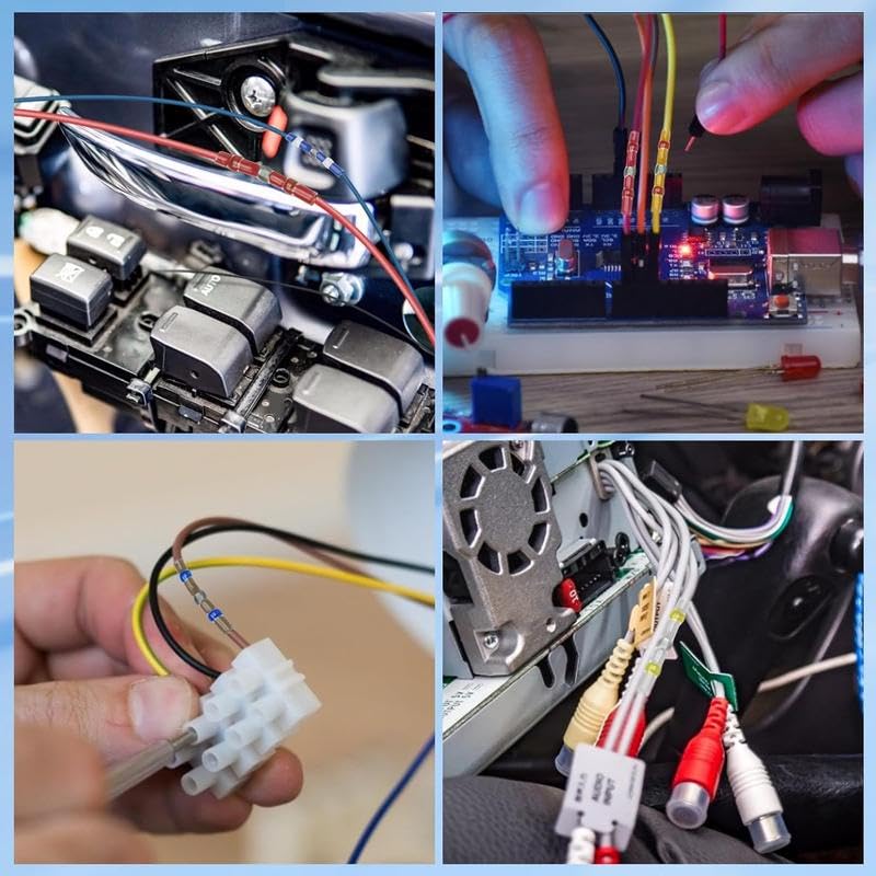 300PCS Solder Seal Wire Connectors, Heat Shrink Butt Connectors, Waterproof and Insulated Electrical Wire Terminals, Butt Splice