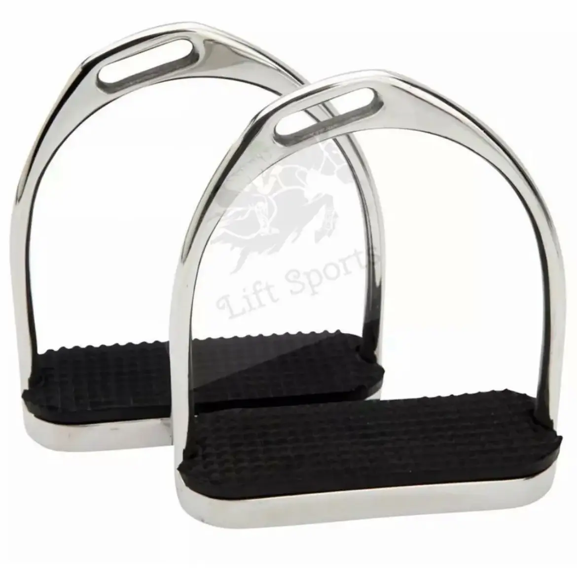 Horse Safety Stirrups Irons Double Offset Stainless Steel 4.75 Inches Utensils