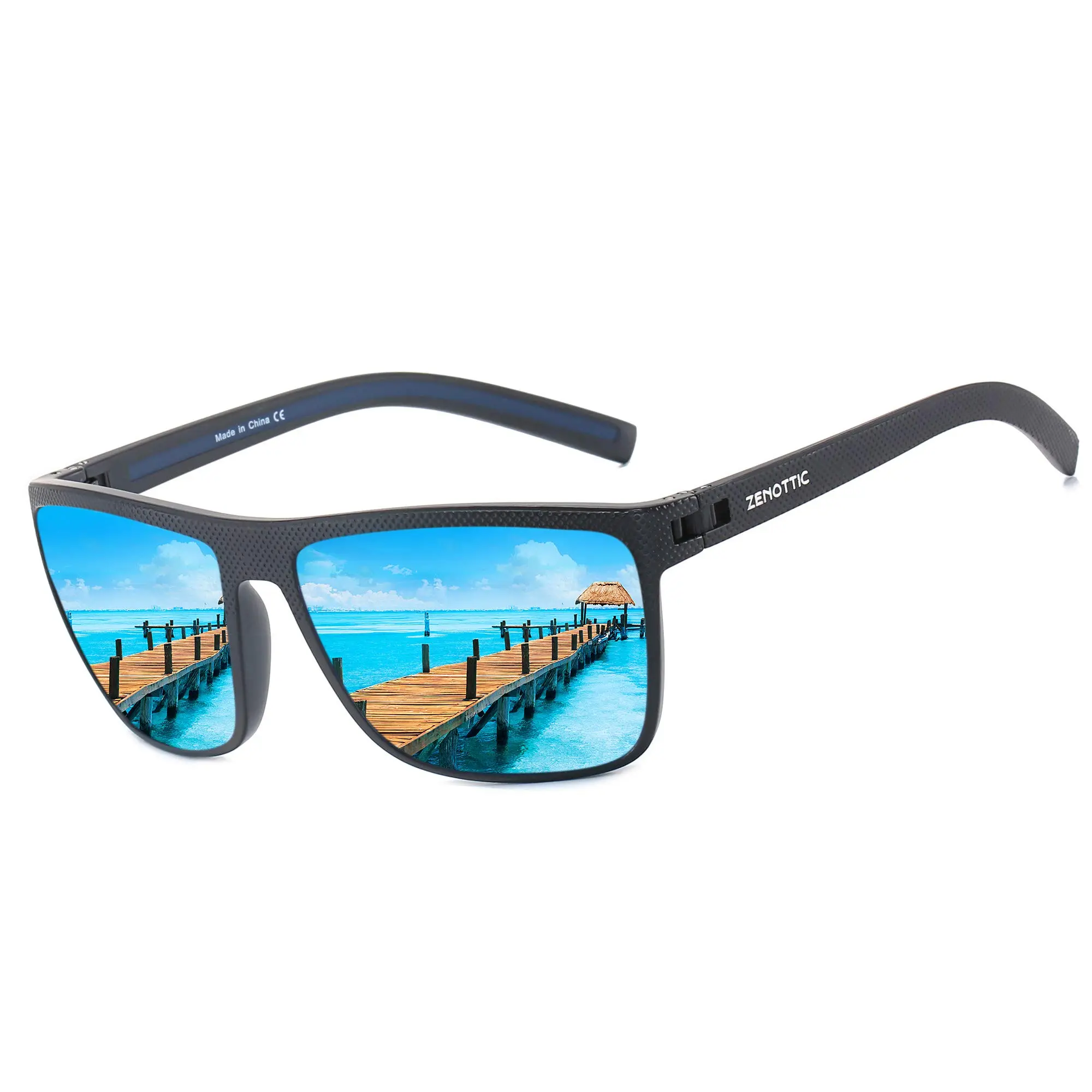 C04 Black Frame / Blue Mirrored Lens
