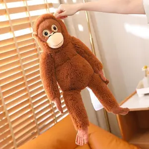 Cute Hugging Orangutan Plush Doll Set, Super Soft Fluffy Monkey Stuffed Toy, Sweet Couple Style Design, Ideal Home Decor & Holiday Present for Kids and Animal Lovers
