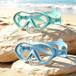 Aegend Kids Swimming Goggles with Nose Cover, Anti Fog Diving Mask Clear View No Leak for kids 6-14