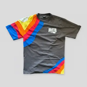 Men's Nrated Grey Short-Sleeve Round Neck Jersey Katun Tee, Atasan Men's T-Shirt