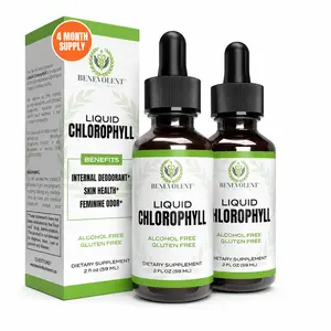 Benevolent Chlorophyll Liquid Drops, 4 Month Supply Liquid Chlorophyll Supplement for Internal Deodorizer & Radiant Skin, Potent Chlorophyll Liquid Extract with Rich Antioxidants, Minty Flavor
