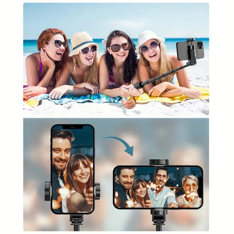 68 Inch Retractable Selfie Stick Professional Floor Tripod For Live Streaming, With Wireless Remote, 360° Rotation, Stable Anti-shake Design. Ideal For Travel Vlogs & Outdoor Live Streaming. Compatible With IPhone/Android Smartphones