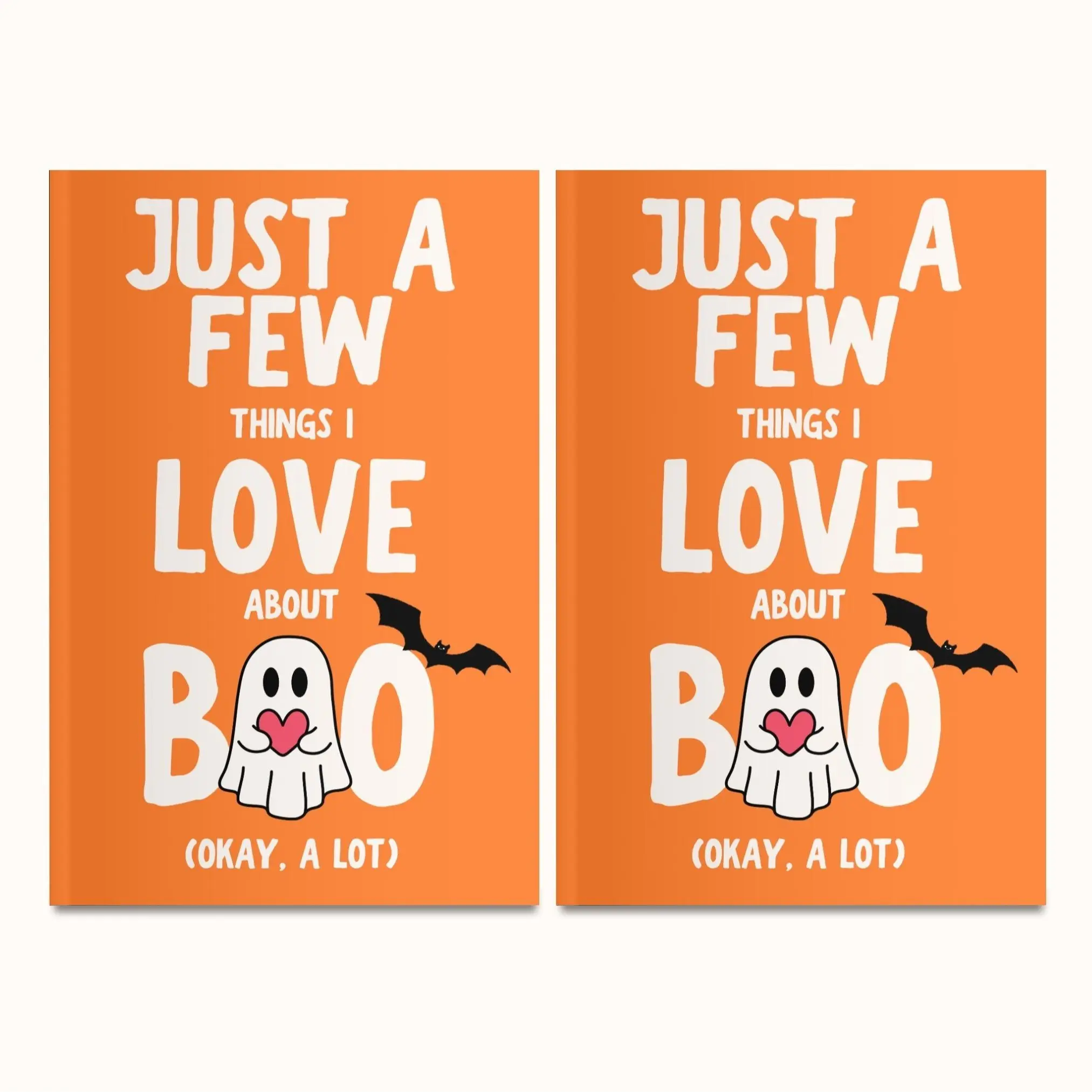 2 PACK of Just A Few Things I Love About Boo | Boo Basket Stuffer, Boo Basket Gifts, Halloween Gifts, Fall Basket Stuffer, Fill In Journal by LARKINROAD