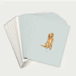 15-Pack Golden Retriever Folded Note Cards with Envelopes | Dog Lover Gift | Blank Greeting Cards