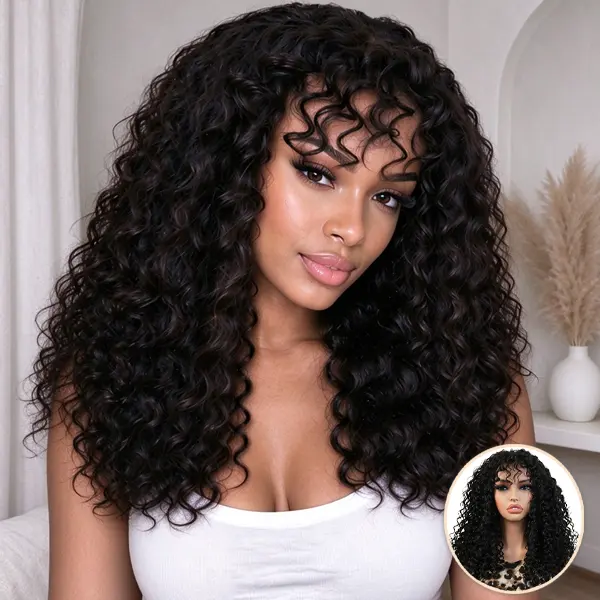 [NEW 18“ only $161] LWIGS Royal Curly Pre Bleached Tiny Knots 2x6 Skinlike HD Wear Go Glueless Wigs 180 Density 100% Human Hair Drawstring Wigs For Beginners Natural Black Color #1b Curly Real Skinlike HD Lace Closure Wigs