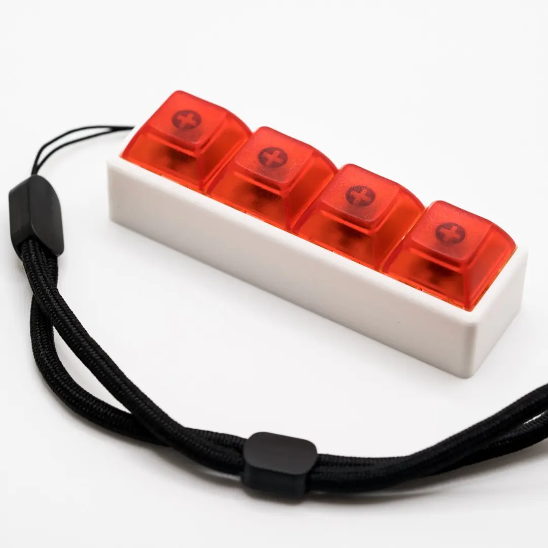 Transparent Red Keycaps