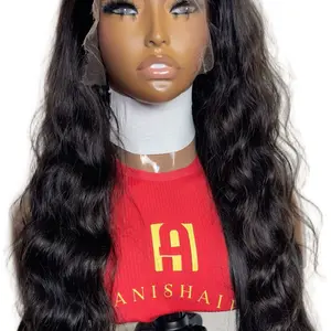Long glueless human hair wig