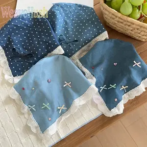 4‑Pack Denim Series Triangle Headscarf, Viral French Dopamine‑Style Bow Ribbon Lace Headband, Cute Seaside Photo‑Ready Hair Accessory, Versatile Stylish Bandana for Daily Outfits, Vacation Shoots & Trendy Summer Occasions