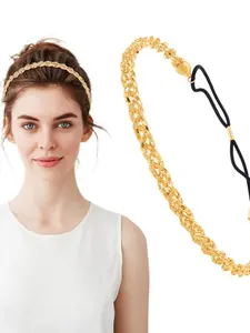 Minimalist Sweet Hollow-Out Metal Chain Headbands Zigzag Headband | Women's Woven Hair Bands & Hair Accessories Set for Music Festivals, Wedding Guest, Holiday Parties & Birthday Gifts |TikTok Viral Hairstyle & Google Trends