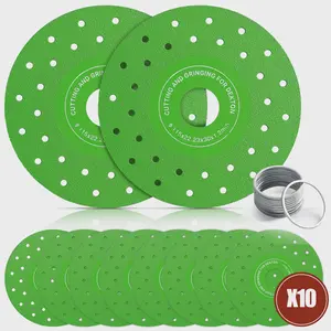 5PCS/10PCS 4.5"(115 * 22.23mm) Glass Cutting Disc for Angle Grinder, Rock Slab Grinding Disc Diamond Cutter Saw Blade, Ultra-Thin Cutting Grinding for Marble Granite Porcelain Tile Glass