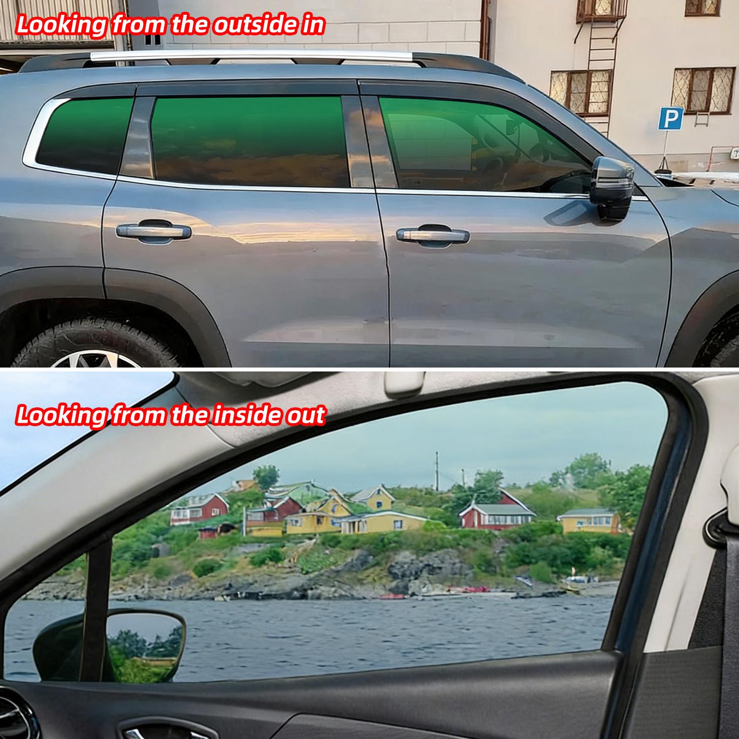 Dual-Color Gradient Car Window Tint Roll 0.5x3M, Sun Blocking Privacy Window Film with Installation Tool, Universal for Auto Cars Vans RVs Dual-Color Gradient Car Window Tint Roll 0.5x3M, Sun Blocking Privacy Window Film with Installation Tool, Universal for Auto Cars Vans RVs