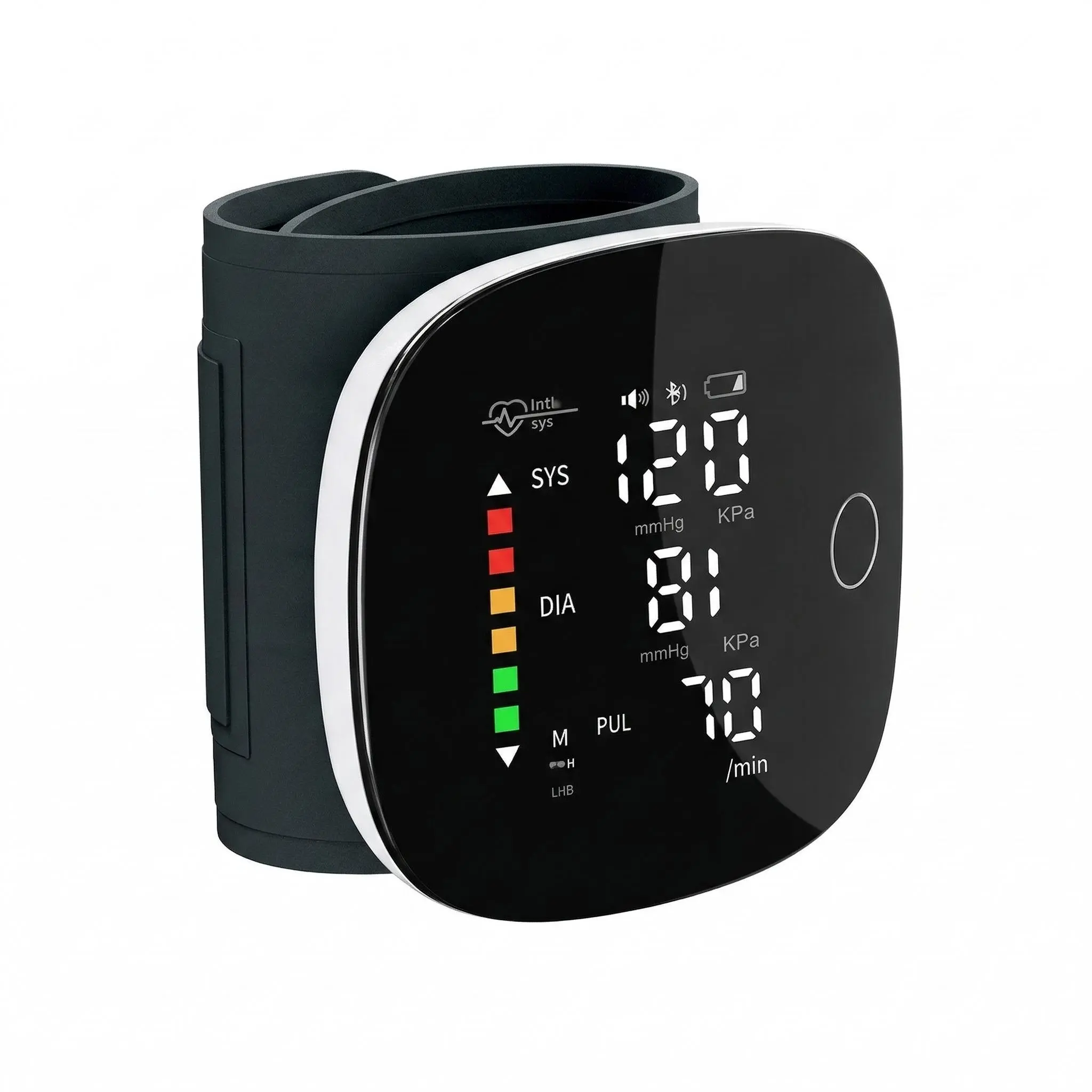 Rechargeable Wearable Sports Wristband Blood Pressure Monitor with LED Touch Screen, Voice Broadcast, and 99x2 Memory for Accurate Tracking and Health Management Monitoring Measurement