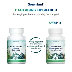 Green Bud 1 Bitter Gourd Herbal Capsules Contain Extracts of Bitter Gourd, Cinnamon, Ginseng, and Mulberry Leaves, etc.