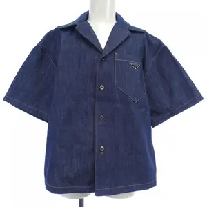 Pre-owned PRADA Cotton Small Leather Goods Short Sleeve Shirt